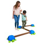 Joc de Echilibrul si Balans cu Broscute Testoase KidKraft Turtle Totter Balance Beam  Interior - Exterior
